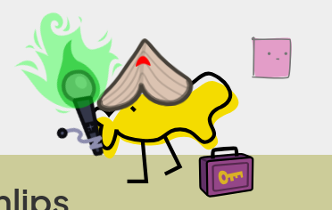 screenshot of fishlips with an amigasa-style hat on their head and a flaming microphone in their mouth